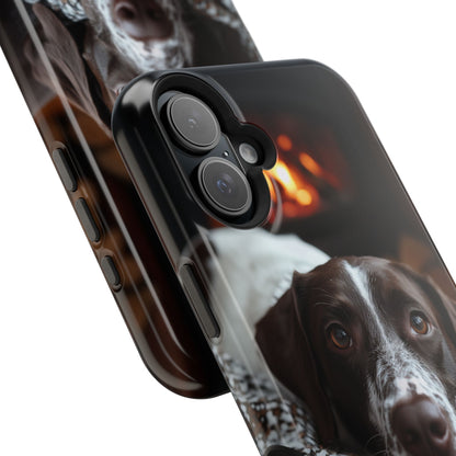 Majestic German Shorthaired Pointer MagSafe iPhone Case – Sunset Prairie Design