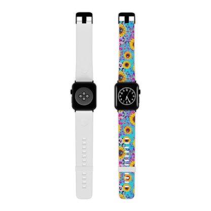 Bright Sunflower Pop Art Apple Watch Band