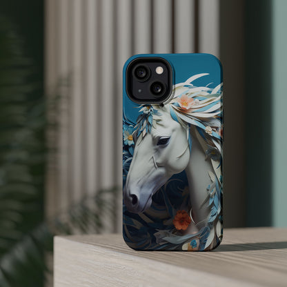 Floral Horse MagSafe iPhone Case