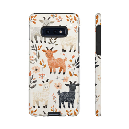 Samsung Galaxy Case: Smiley Goats & Dried Flowers – Vintage Charm