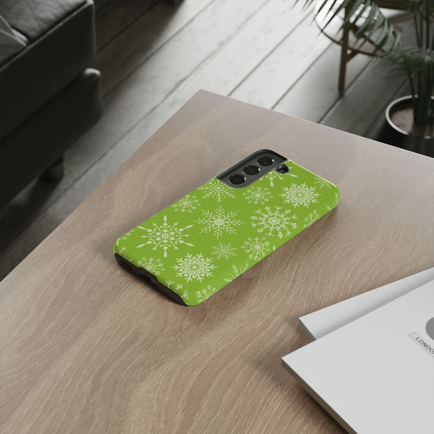 Green Snowflake Pattern – Samsung Galaxy Series Case