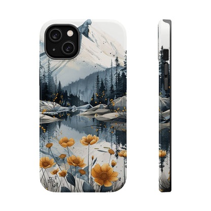 Silver Alpine Wildflower iPhone Case