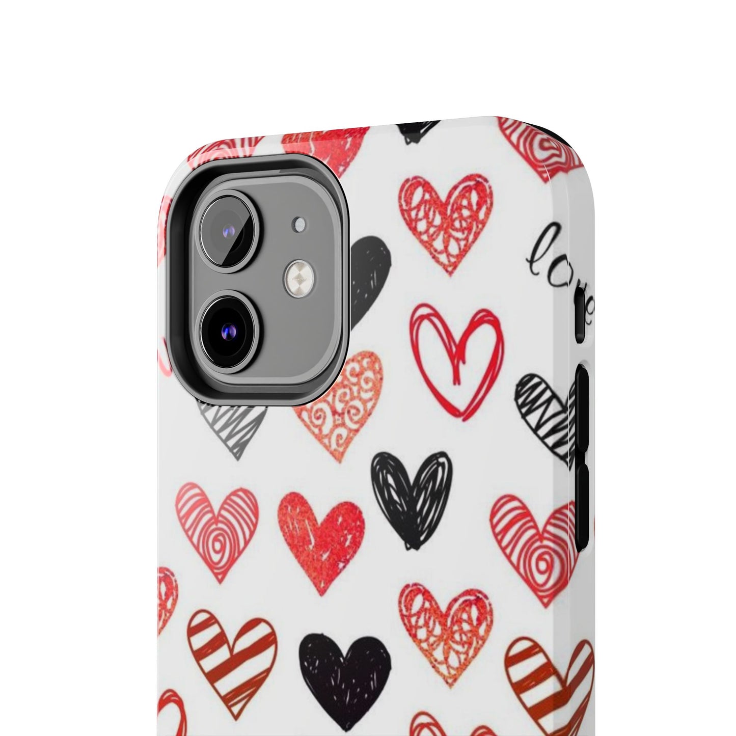 iPhone Case: Hand-Drawn Hearts & Love