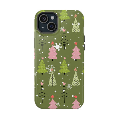 Whimsical Christmas Tree Pattern – MagSafe Phone Series Case