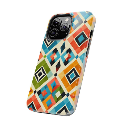 Harlequin Geometric iPhone Case - Vibrant Abstract Protective Cover