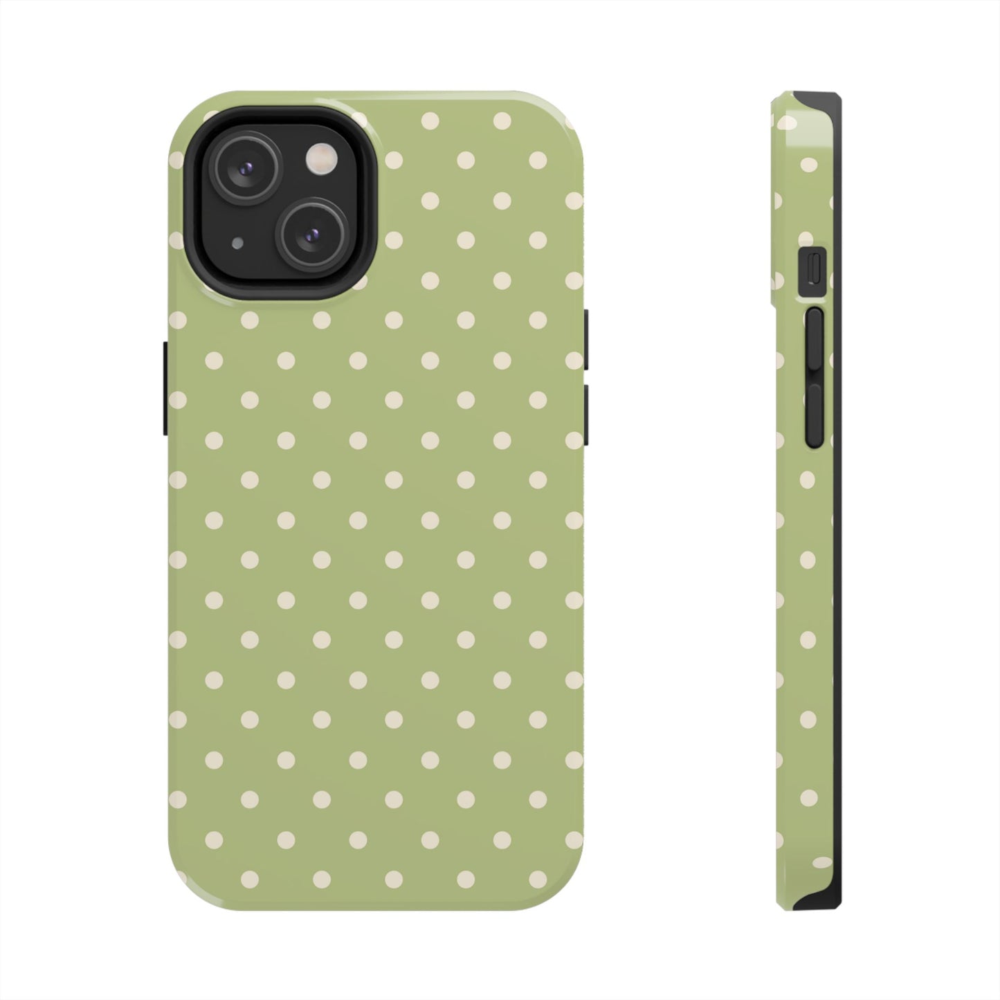 Sage Green Polka Dots – iPhone Case