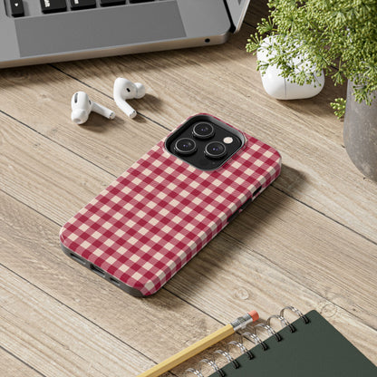 Vintage Red Gingham Check – iPhone Series Case