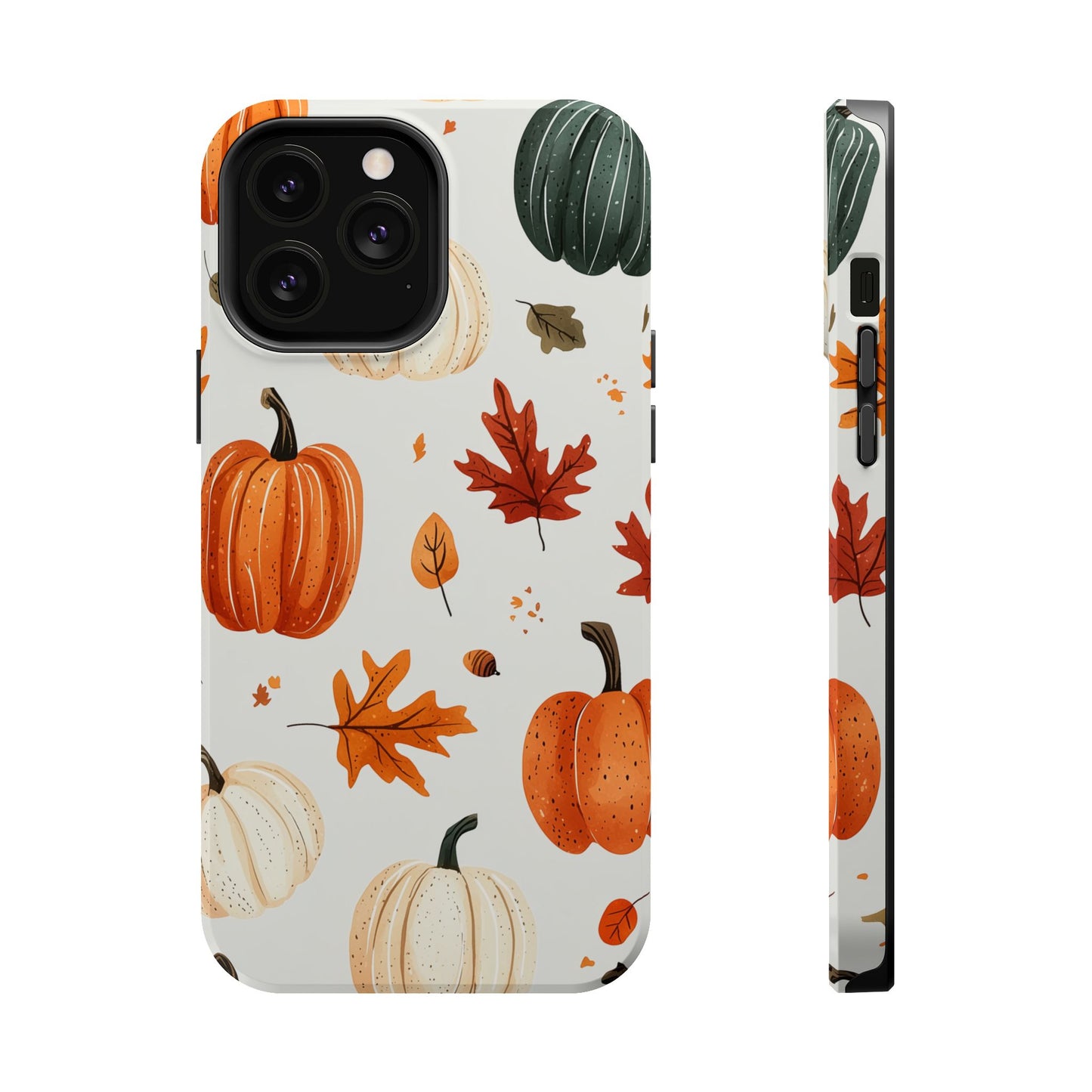 Autumn Pumpkin MagSafe iPhone Case – Fall Leaves and Harvest Design