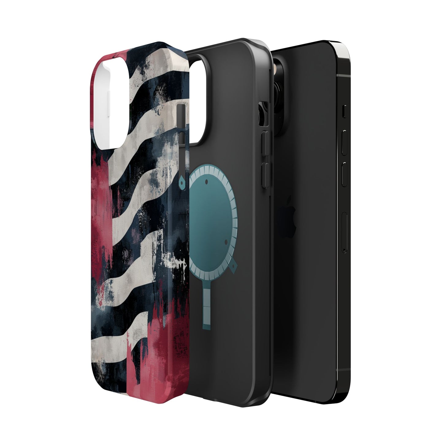 MagSafe iPhone Case: Blood Zebra – Bold Red & Black Pattern