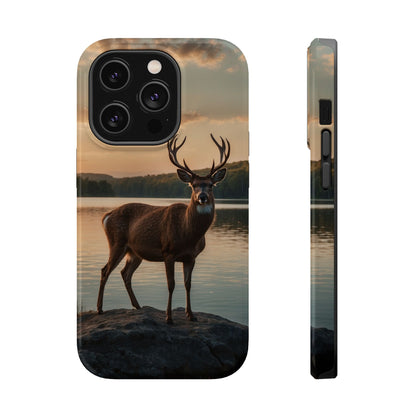 Majestic Stag at Sunset – MagSafe iPhone Case