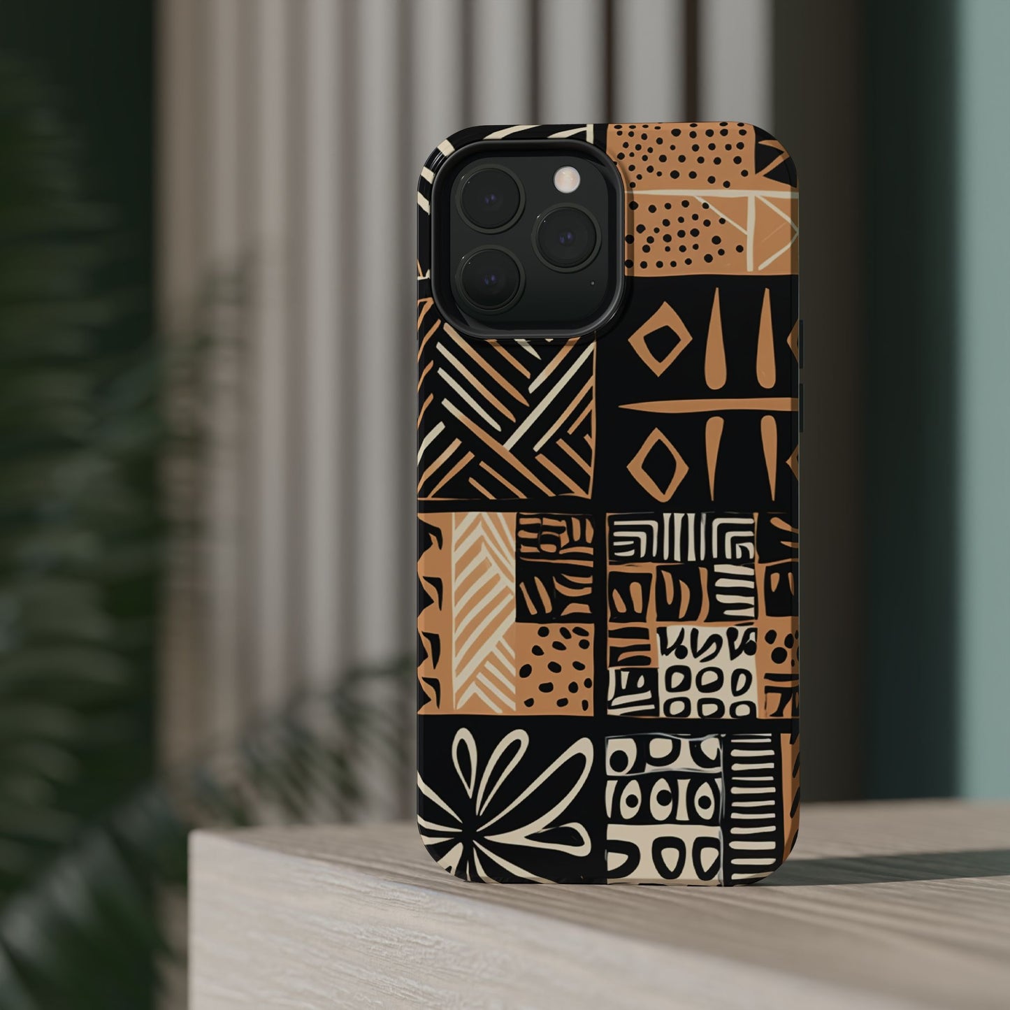 Tribal Geo-Pattern MagSafe Case – Bold Ethnic Design