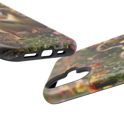 Charming Ducklings in Floral Garden - MagSafe iPhone Case