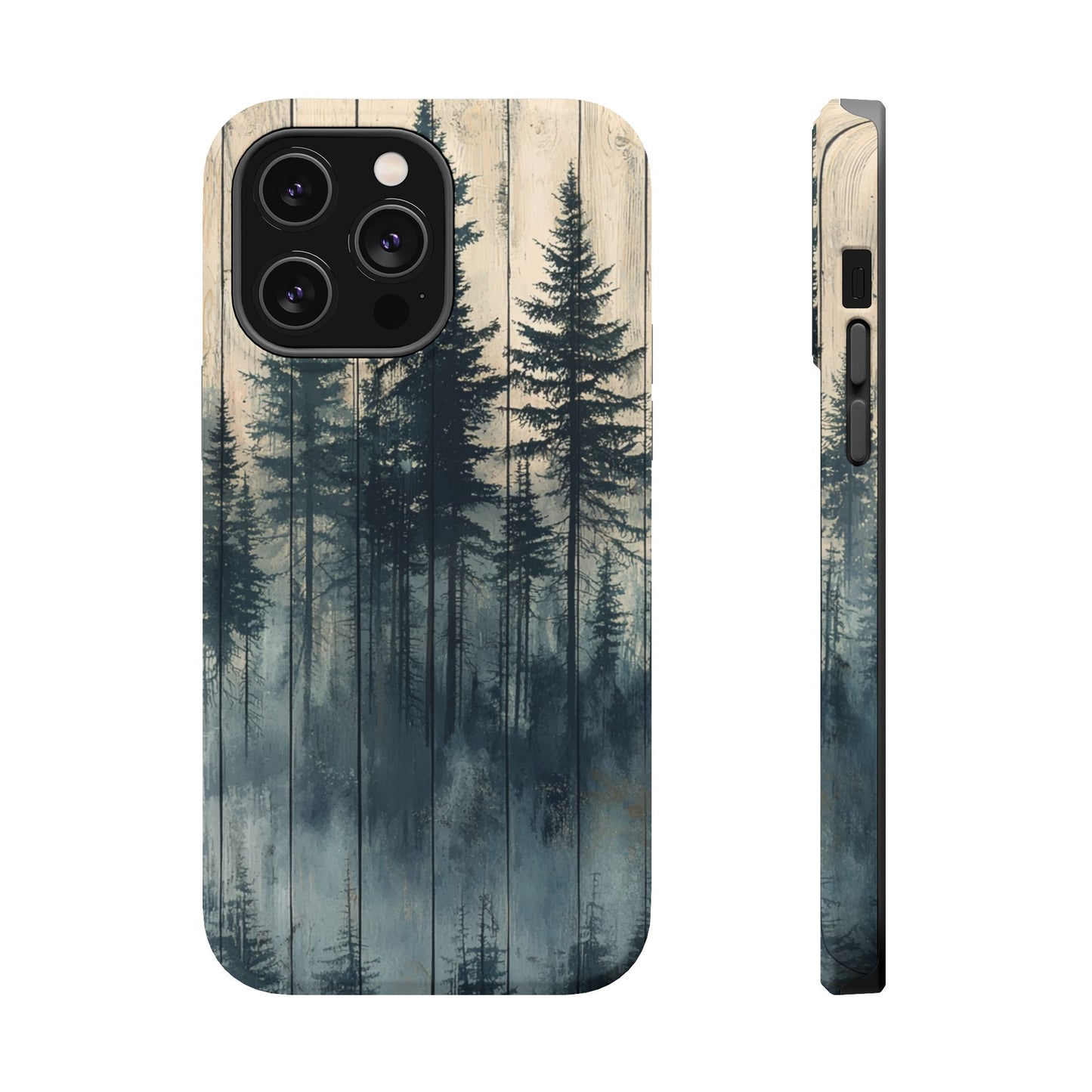 Misty Forest MagSafe iPhone Case - Rustic Nature-Inspired Protective Cover