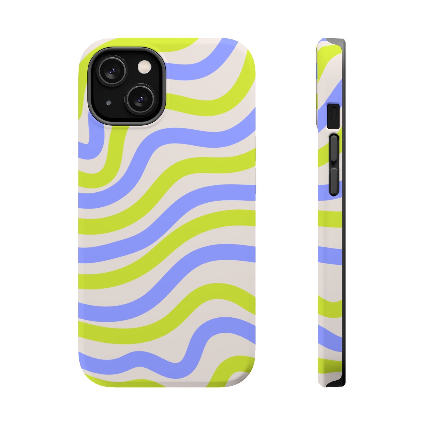 Neon Wave MagSafe iPhone Case – Bold Dual-Layer Protection with 70s-Inspired Vibe