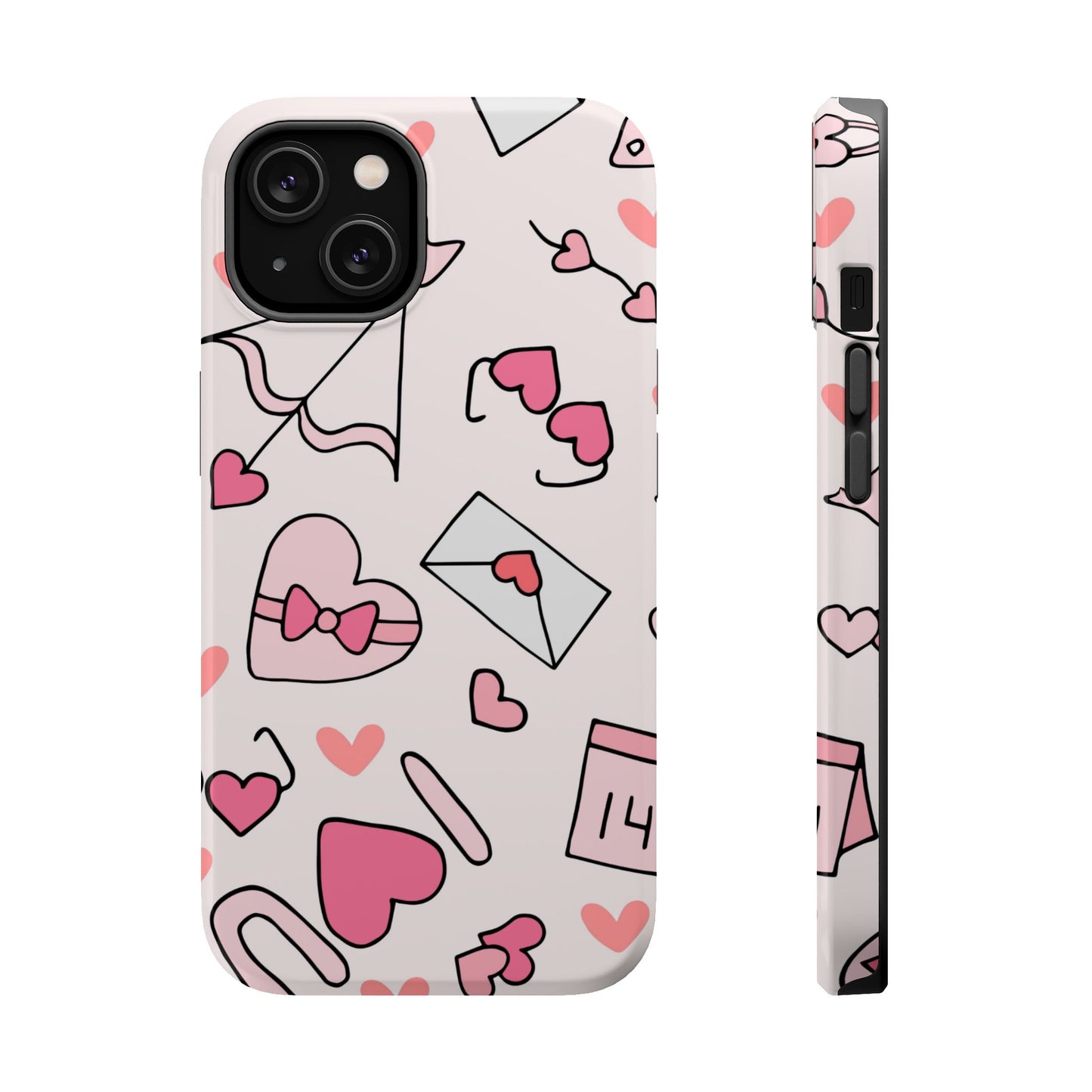 Valentine's Day Scribbles MagSafe iPhone Case