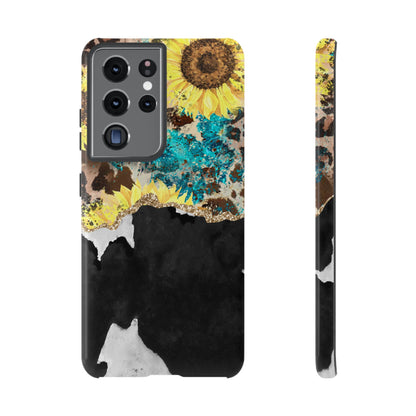 Rustic Sunflower Leopard Glam - Samsung Galaxy Series Case