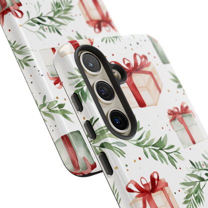 Watercolor Holiday Gifts & Greenery - Samsung Galaxy Series Case