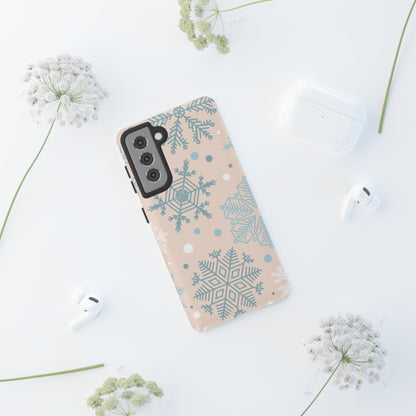 Winter Snowflakes Samsung Galaxy Case – Shockproof, Smooth Matte Finish, Dual-Layer Protection