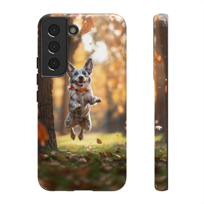 Energetic Blue Heeler Forest Pup Samsung Galaxy Case – Durable Outdoor-Inspired Design