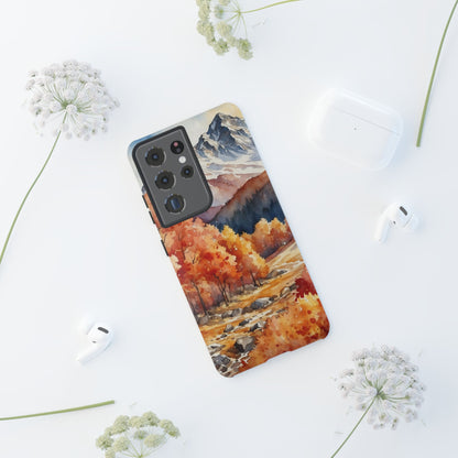 Watercolor Autumn Forest and Mountains - Samsung Galaxy Case