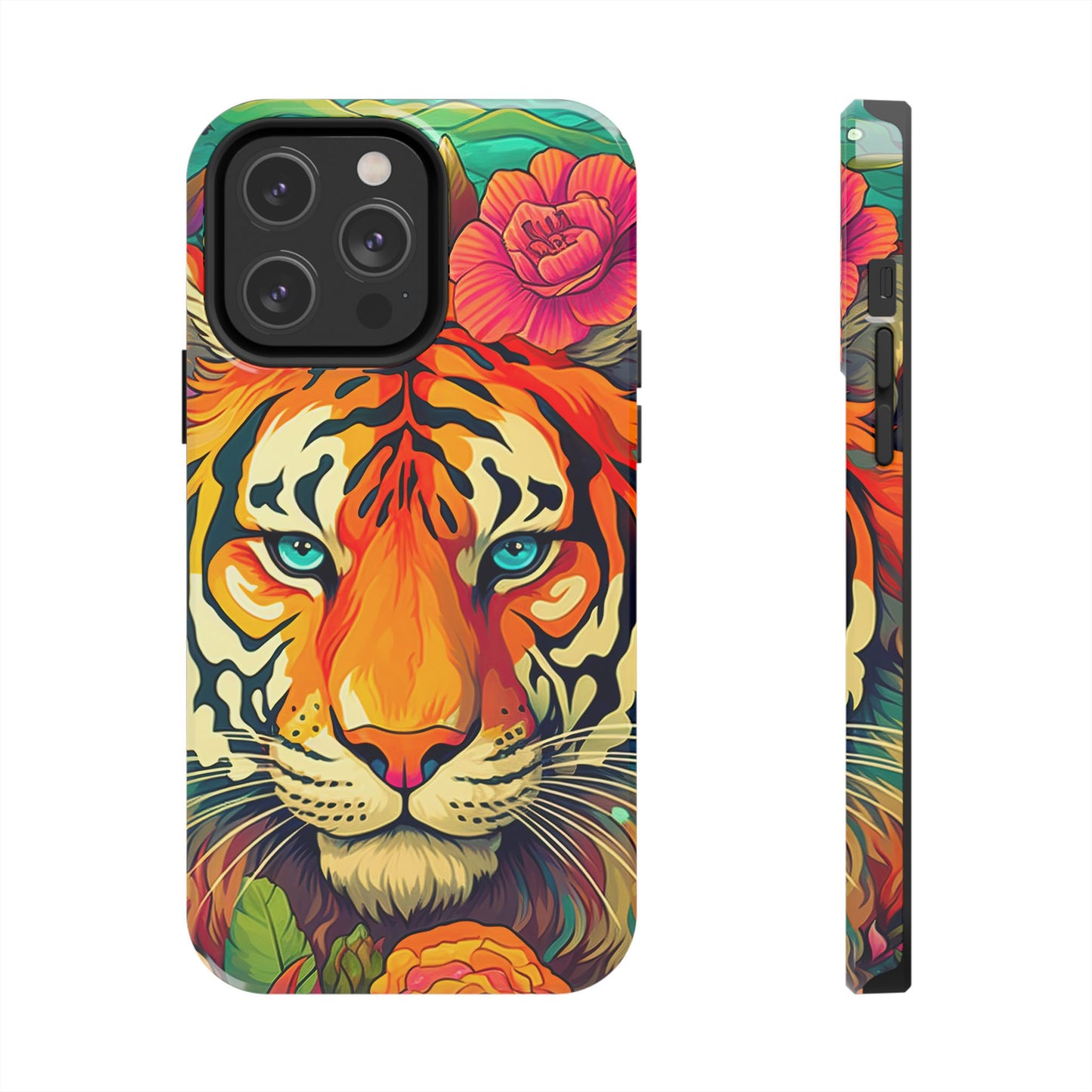 Fierce Rainbow Tiger Art - iPhone Series Case