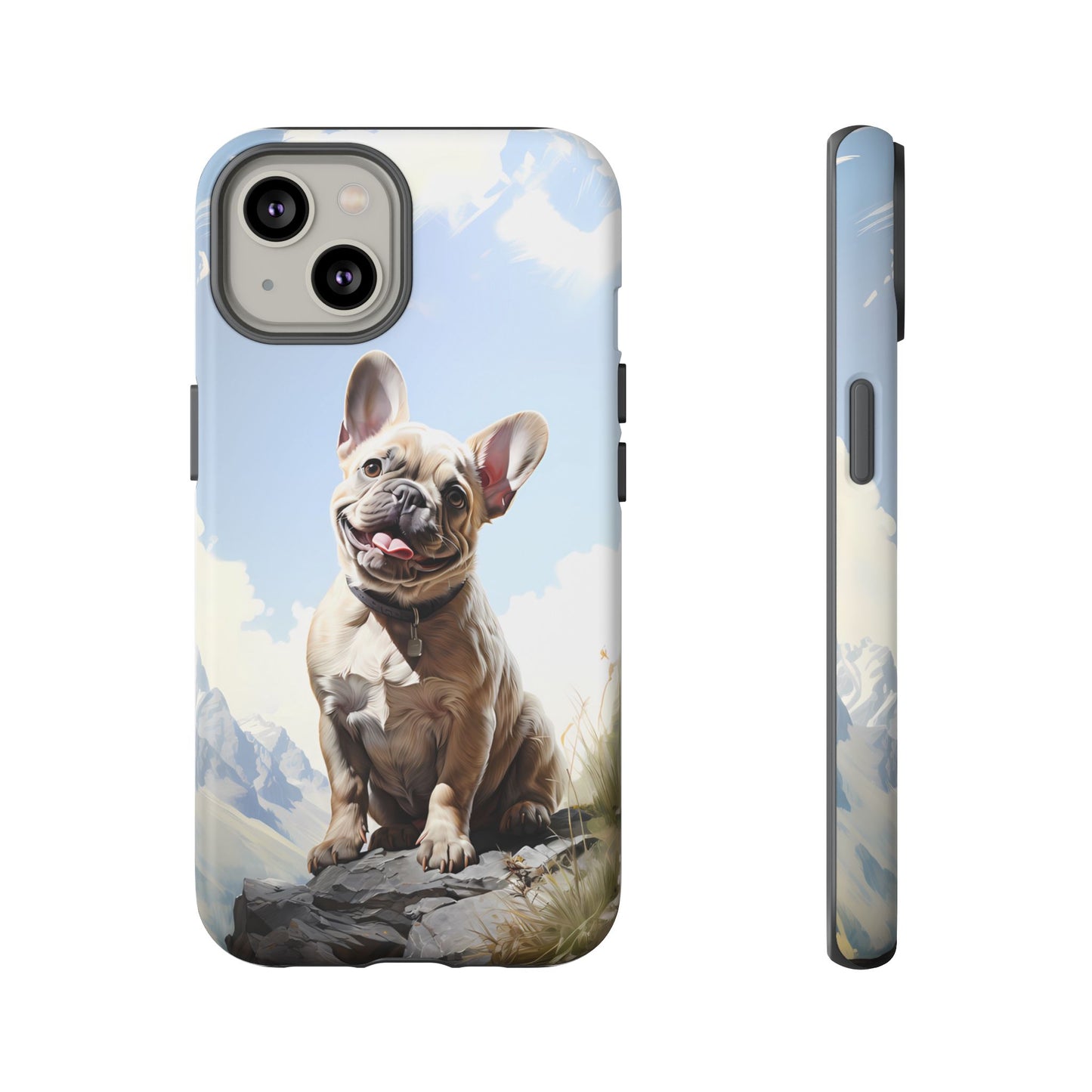 Frenchie iPhone Samsung Galaxy Phone Case! French Bull Dog Standing Proudly. Extremely Tough & Durable With Dual Layer Protection.