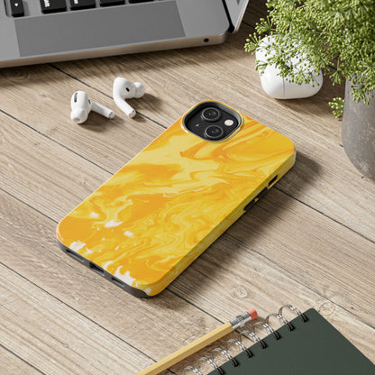 Luxe Yellow Marble iPhone Case – Stunning Golden Marble Texture