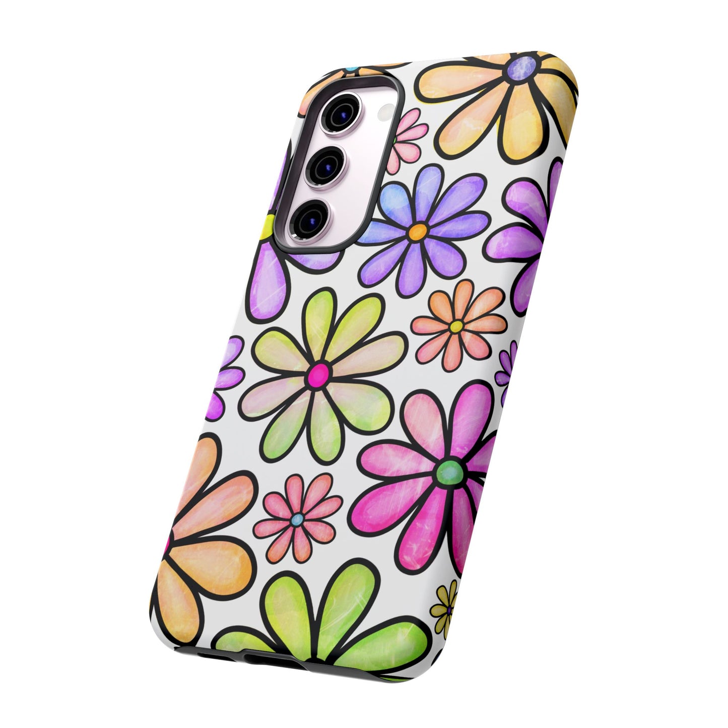 Pastel Daisy Dream Samsung Galaxy Case – Slim Profile, Glossy Finish