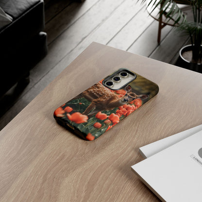 Fawn Among Tulips Samsung Galaxy Case