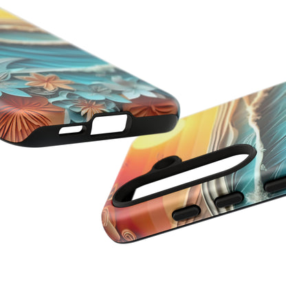 Tropical Sunset Paper Art Ocean – Samsung Galaxy Series Case