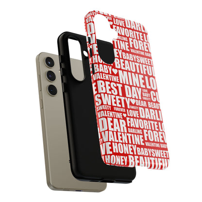 Valentine's Love Typography Samsung Galaxy Case