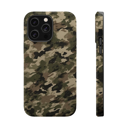 Classic Light Brown Camouflage – MagSafe iPhone Case with Rugged Elegance