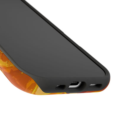 Citrus Splash MagSafe iPhone Case – Bright Orange Slices & Ice, Dual-Layer Protection