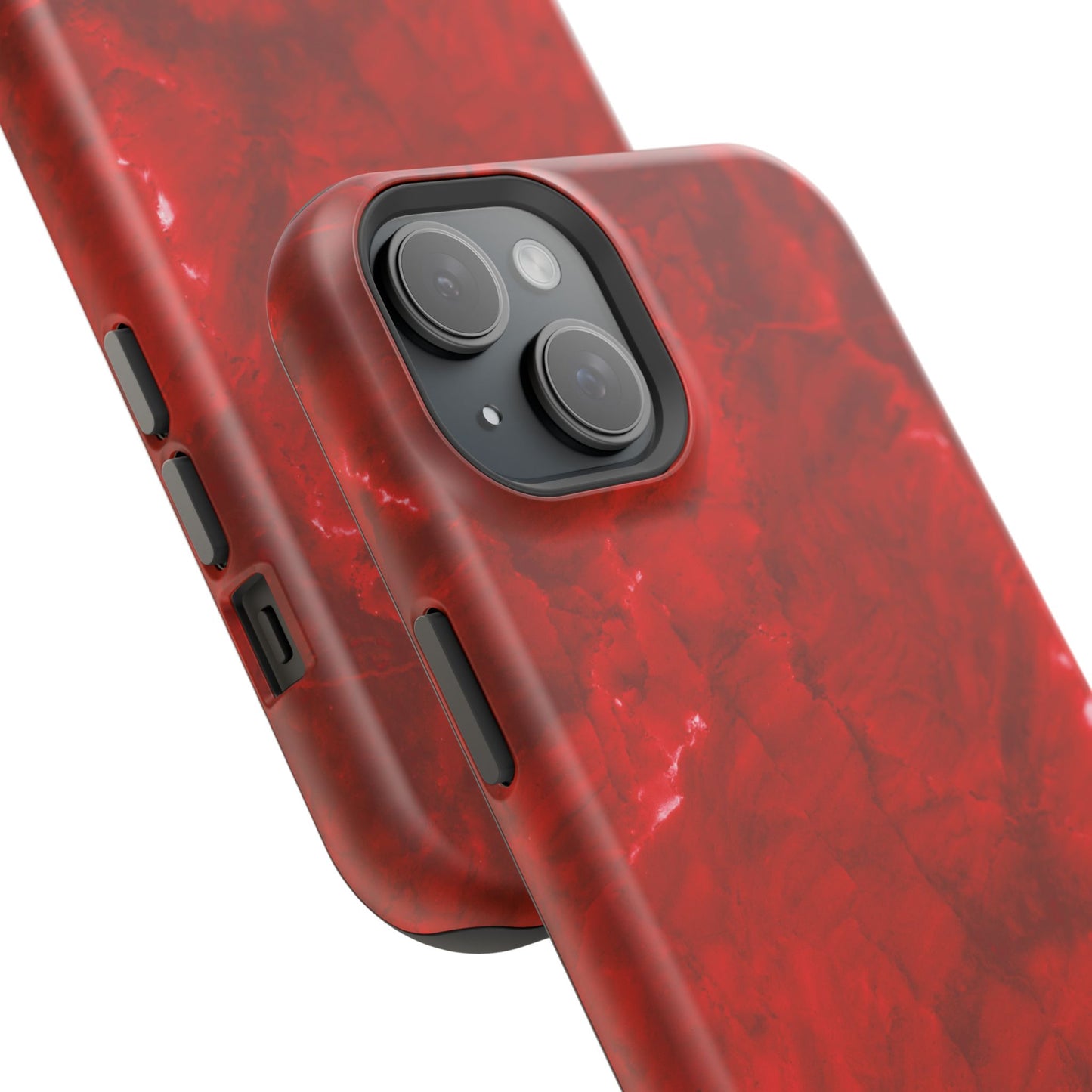 Bold Red Marble MagSafe iPhone Case – Luxe Design Meets Magnetic Precision