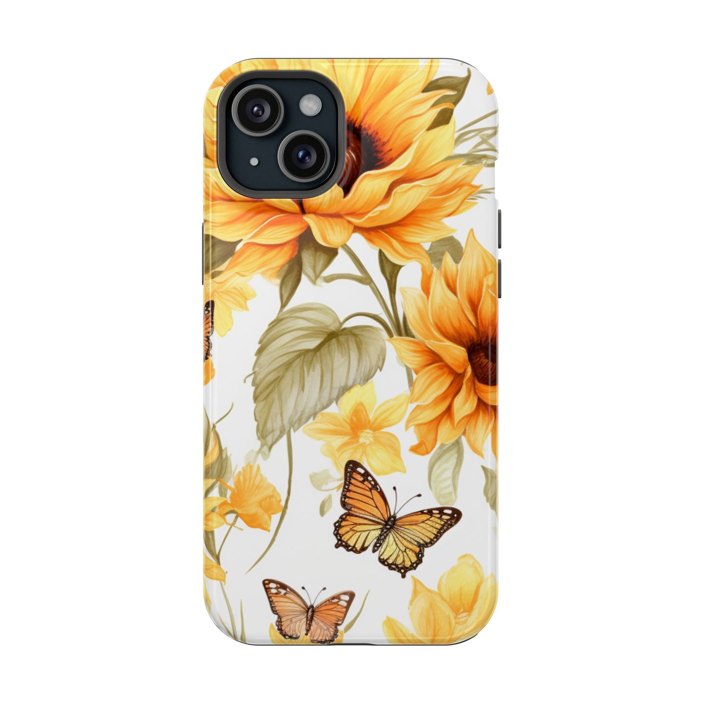 Sunflower & Butterfly Bliss - MagSafe iPhone Series Case