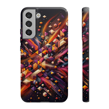 Vibrant Geometric Case | Futuristic Cosmic Art