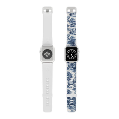 Vintage Charm Blue Toile Apple Watch Band