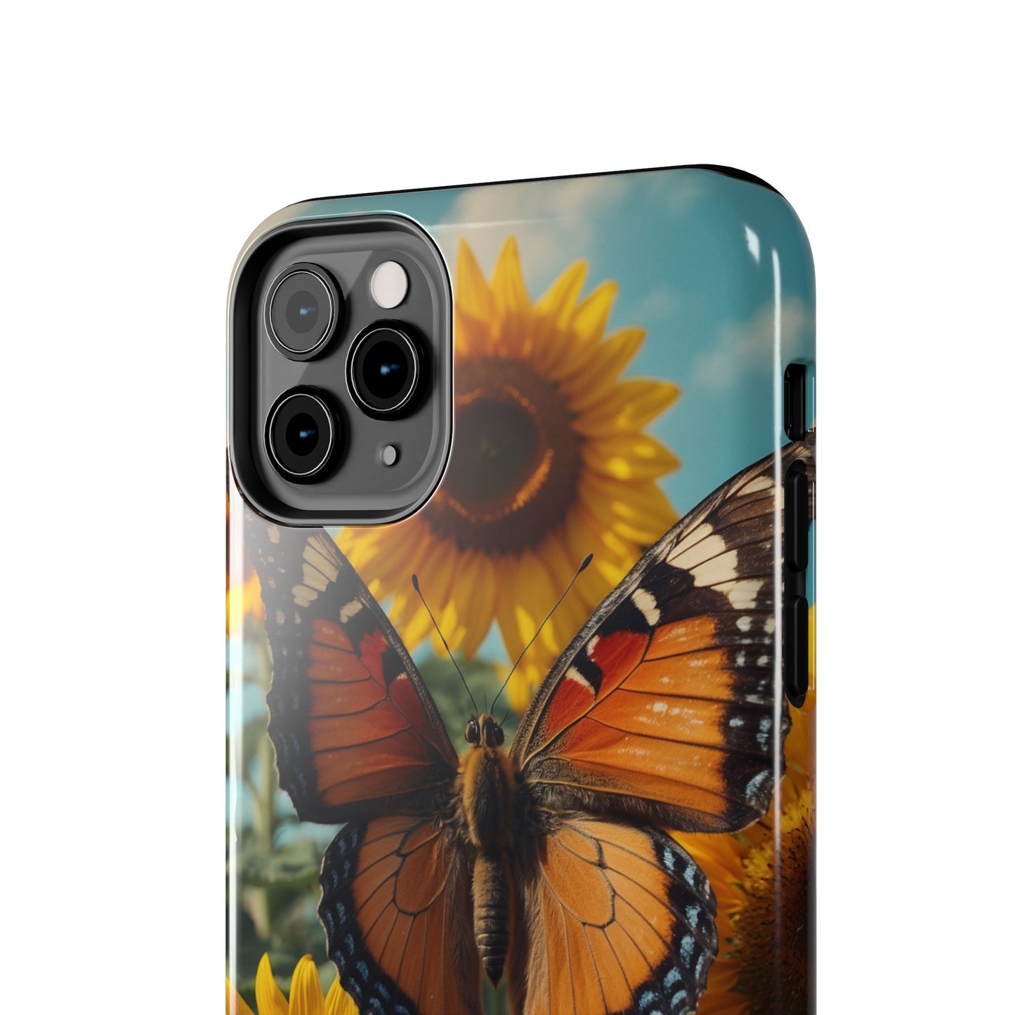 Vibrant Butterfly & Sunflower – iPhone Case