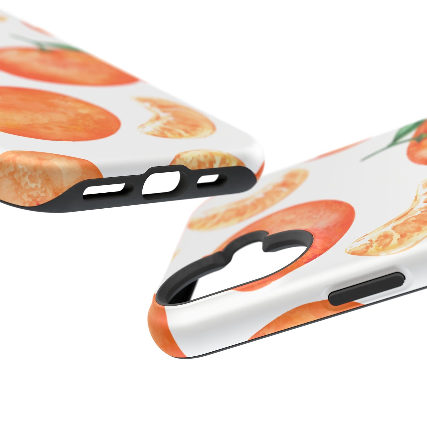 Tangerine Dreams Tough MagSafe iPhone Case – Watercolor Orange Design, Shockproof Dual Protection