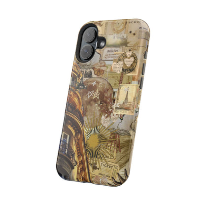 Parisian Dream Collage MagSafe iPhone Case – Dual - Layer Protection with Vintage French Aesthetic - BOGO Cases