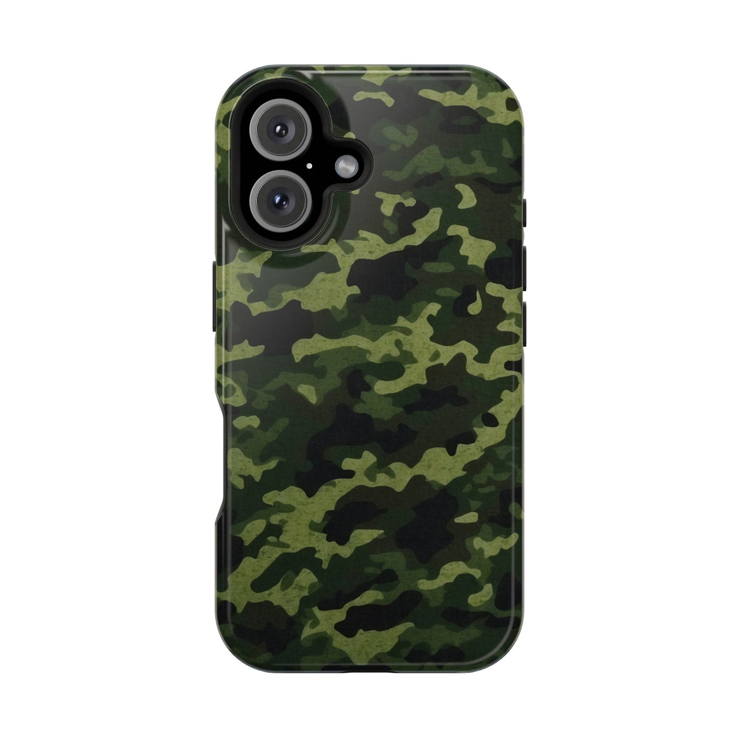 Dark Green Camouflage – MagSafe iPhone Case, Slim and Drop-Resistant