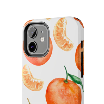 Tangerine Dreams Tough iPhone Case – Watercolor Orange Design, Shockproof Dual Protection - BOGO Cases