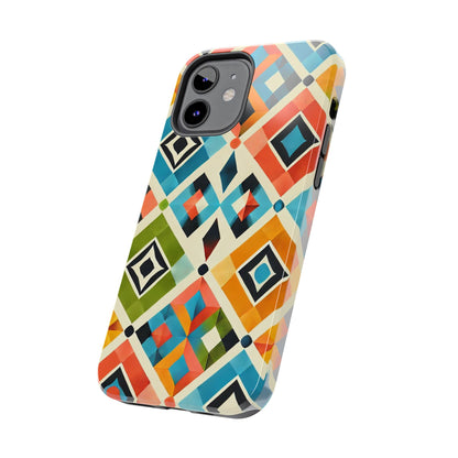 Harlequin Geometric iPhone Case - Vibrant Abstract Protective Cover