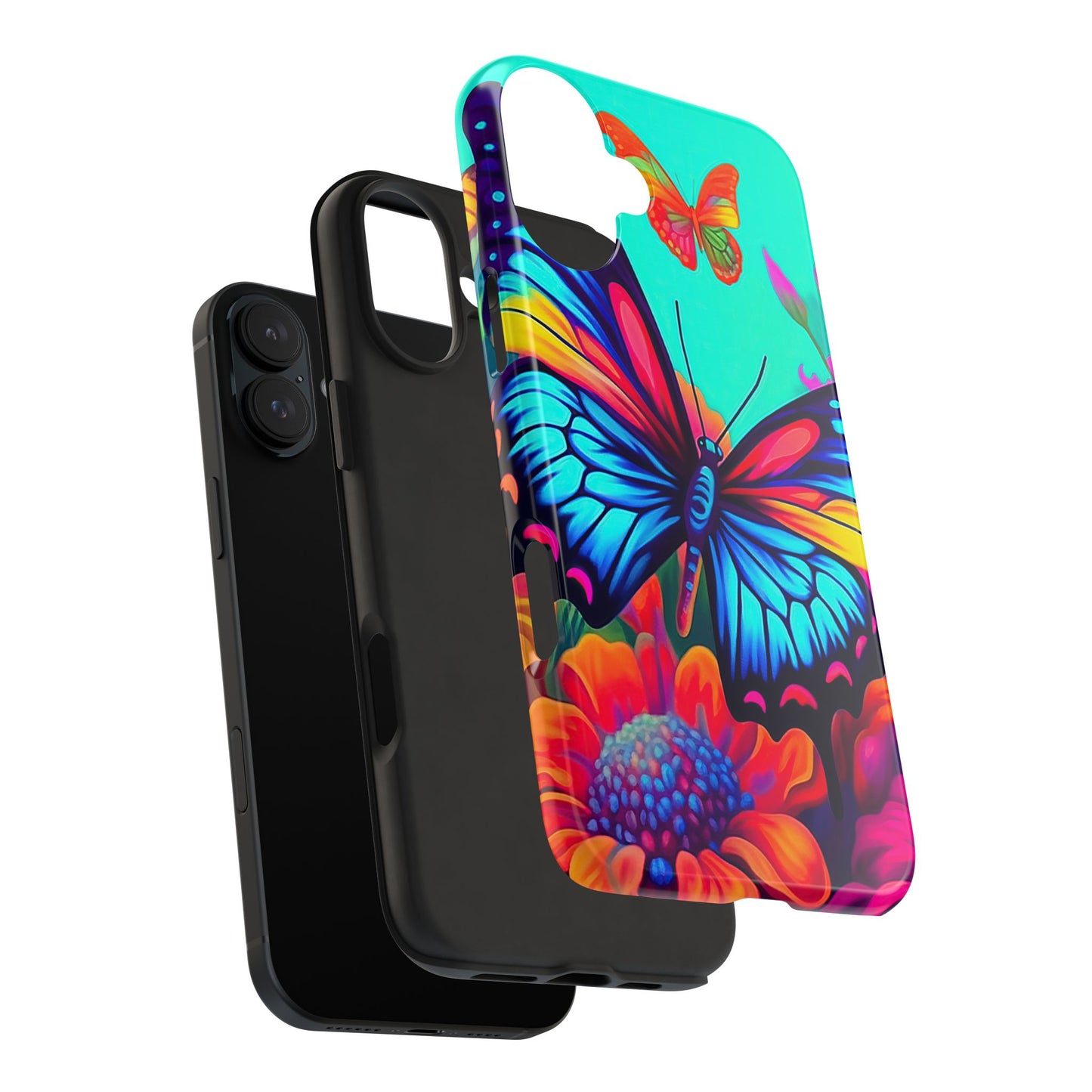 Vivid Butterfly & Floral Burst - iPhone Series Case