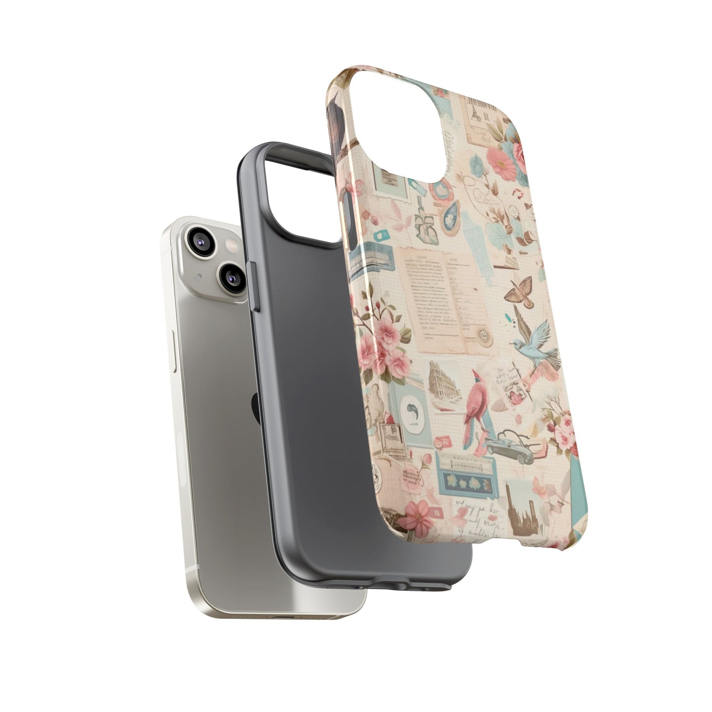 Vintage Collage iPhone Case - Retro Nostalgic Protective Cover