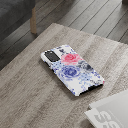 Elegant Blue Floral Watercolor Design – Samsung Galaxy Case