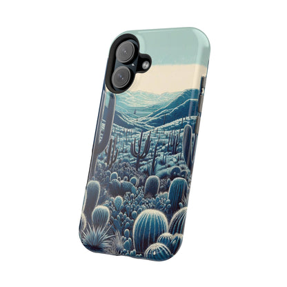 Desert Blues Cactus iPhone Case