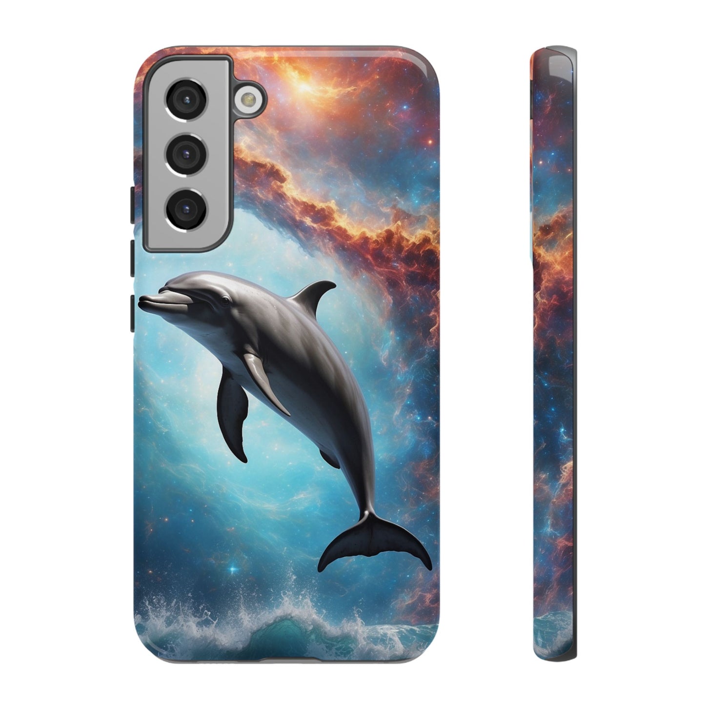 Cosmic Dolphin Space Vibes - Samsung Galaxy Case