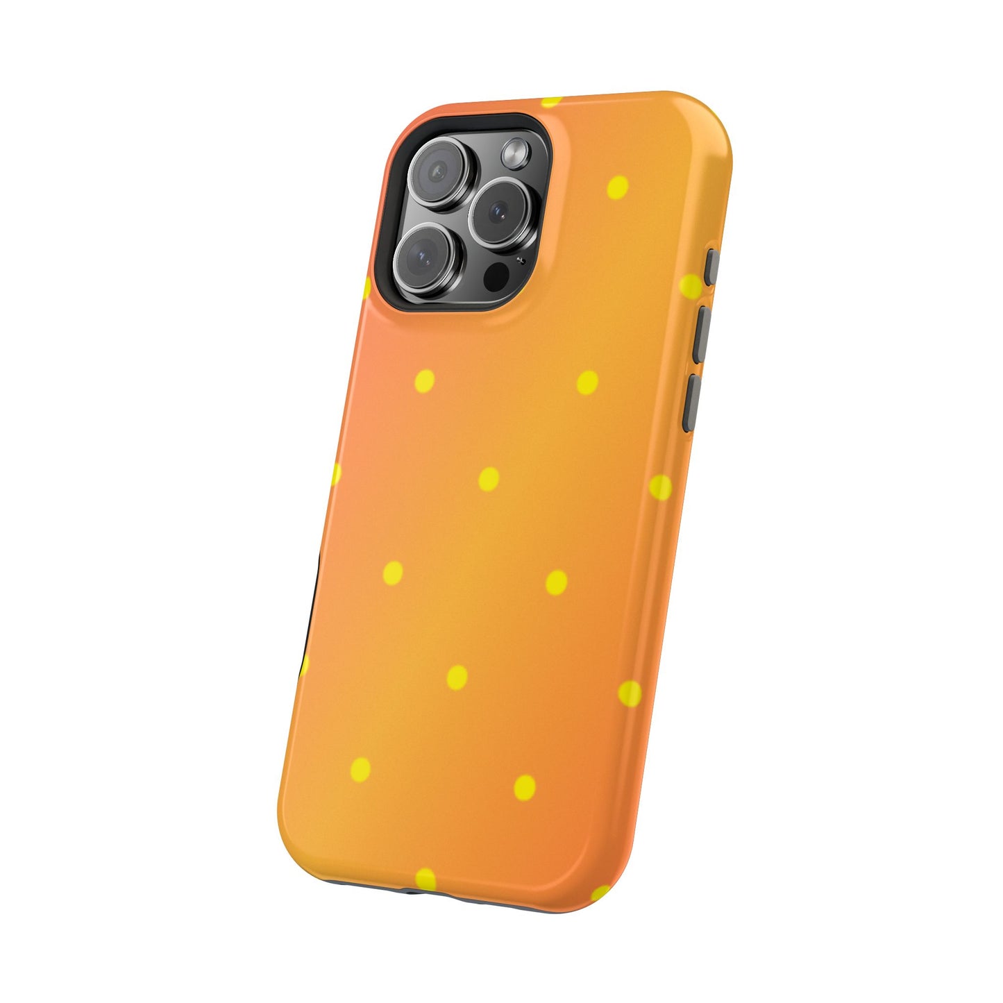 Sunset Gradient Polka Dots MagSafe iPhone Case – Shockproof, Matte Finish, Dual-Layer Protection