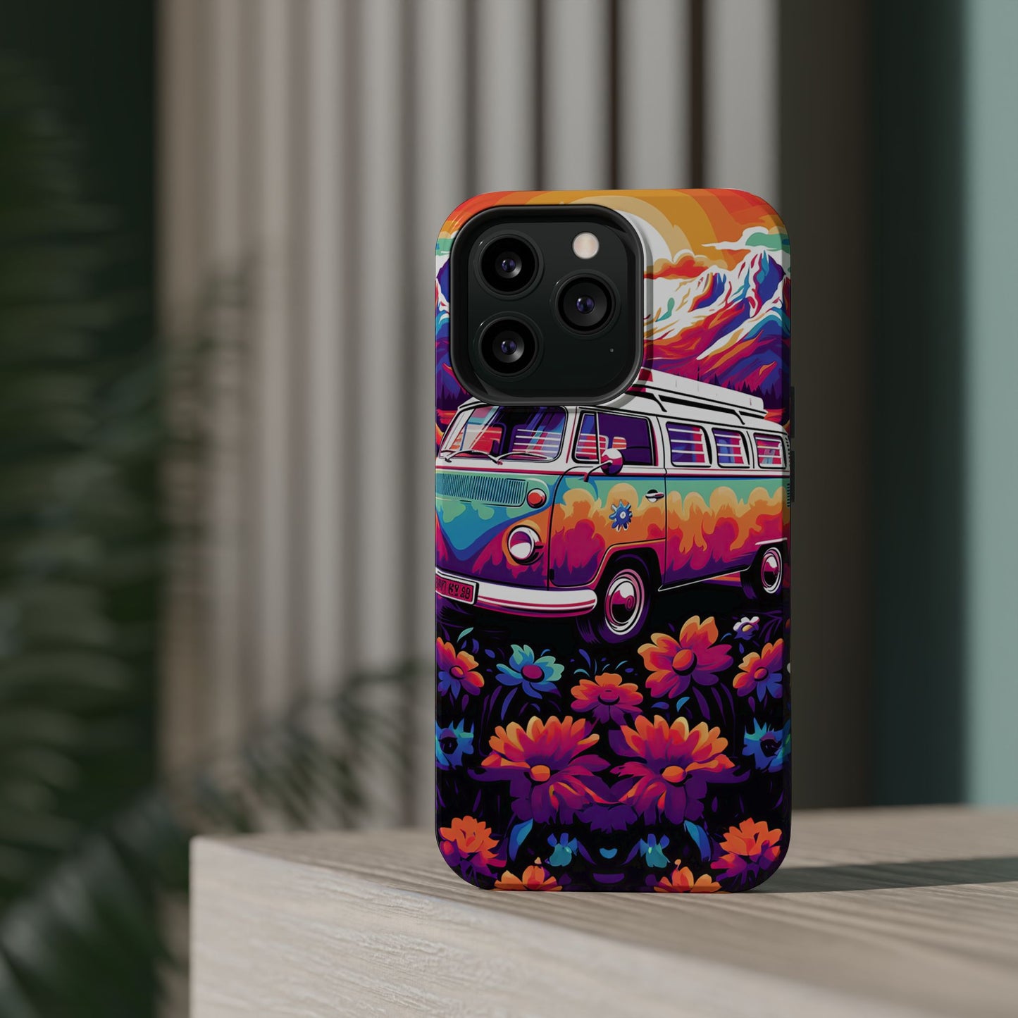 Groovy Floral Sunset Van – MagSafe iPhone Series Case